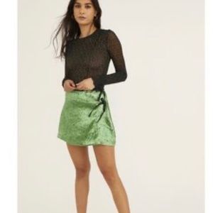Urban Outfitters Paris Satin Wrap Mini Skirt brand new with tags size xs